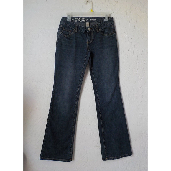 Y2K Blue Jeans Denim Bootcut Low Rise Women sz 5R Stretch 28x32 Mossimo Cowgirl - Picture 1 of 6